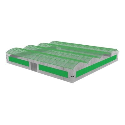 Container agrícola de grande escala com estufas agrícolas multifase