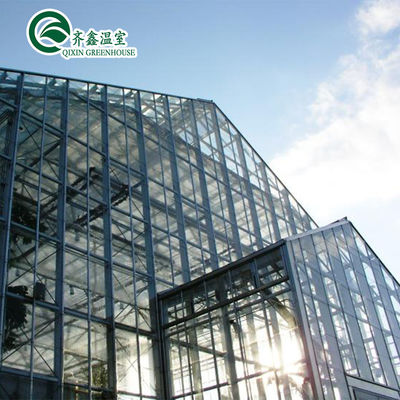 Caixa de controlo automática Estrutura de aço galvanizado de 25 anos para grande estufa de vidro
